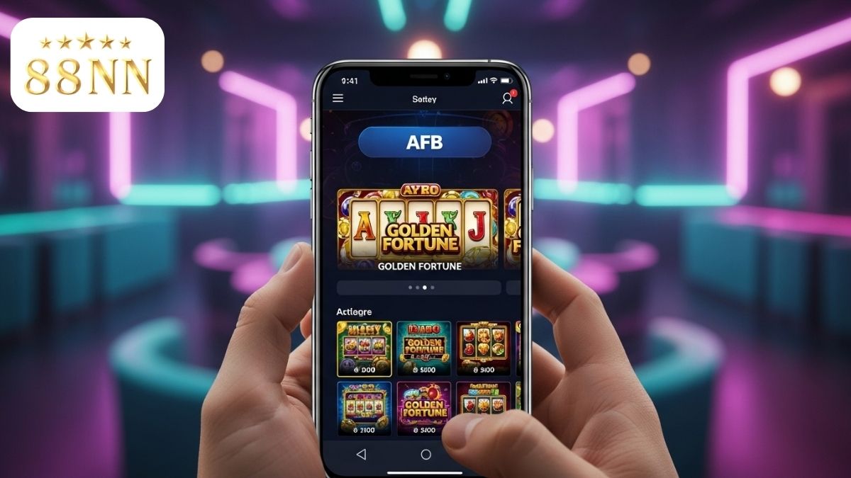 Casino trong tầm tay bạn. 📱 Dù bạn ở bất cứ đâu, chỉ cần Tải App 88NN là có thể đắm chìm trong thế giới slot AFB Gaming và casino trực tuyến đỉnh cao. Trải nghiệm mượt mà, tiện lợi, săn hũ 24/7.